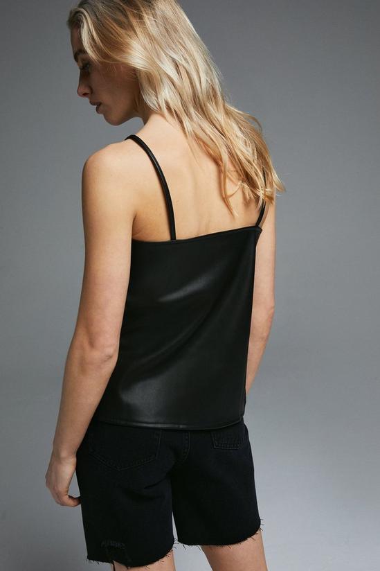 Warehouse Faux Leather Cami 3