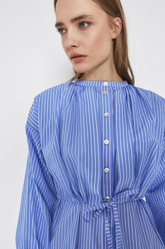 Warehouse Stripe Shirt Dress With Double Layer 2