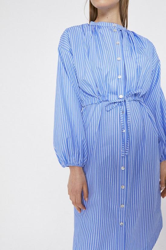 Warehouse Stripe Shirt Dress With Double Layer 4
