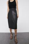 Warehouse Real Leather Pencil Skirt thumbnail 2