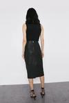Warehouse Real Leather Pencil Skirt thumbnail 3