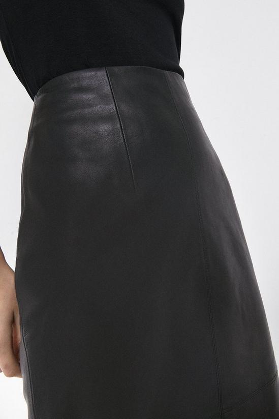 Warehouse Real Leather Pencil Skirt 4