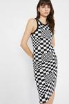 Warehouse Checkerboard Knit Dress thumbnail 1