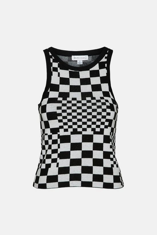 Warehouse Checkerboard Knit Vest 5