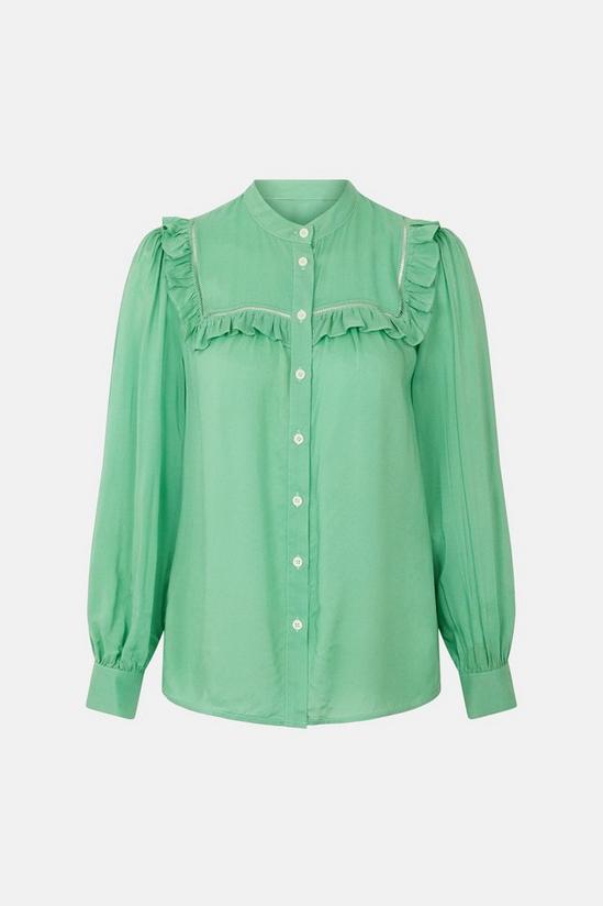 Warehouse Shirt With Frill And Trim 5