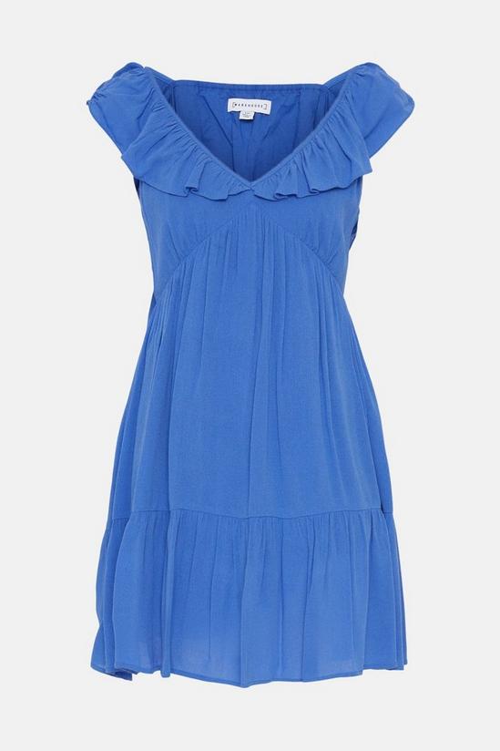Warehouse Frill Detail Cheesecloth Mini Dress 5