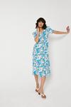 Warehouse Midi Dress With Buttons In Swirl Floral thumbnail 4