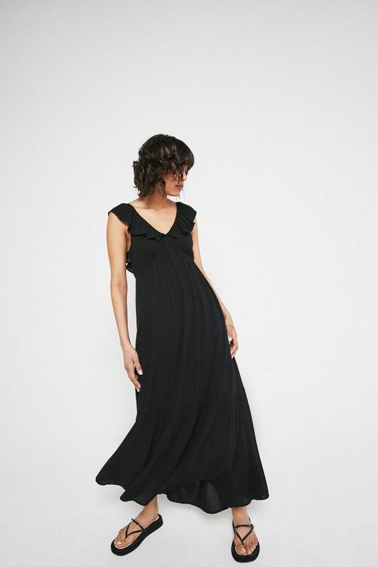 Warehouse Frill Detail Cheesecloth Maxi Dress 1