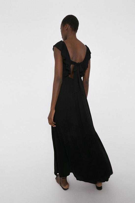 Warehouse Frill Detail Cheesecloth Maxi Dress 3