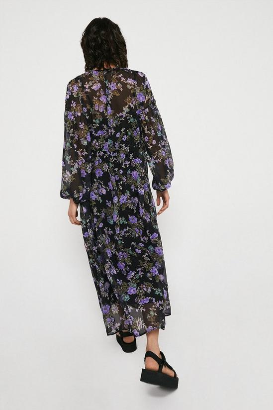 Warehouse Midi Smock Dress In Floral 3
