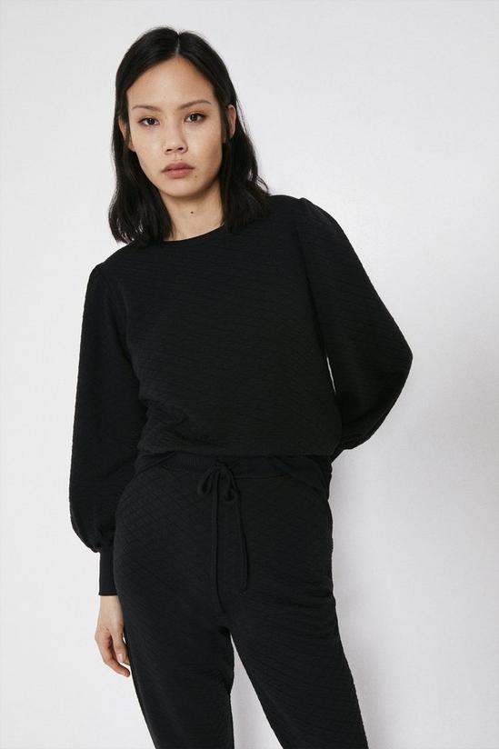 Warehouse Quilted Puff Sleeve Sweat 2
