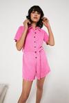 Warehouse Towelling Button Up Playsuit thumbnail 1
