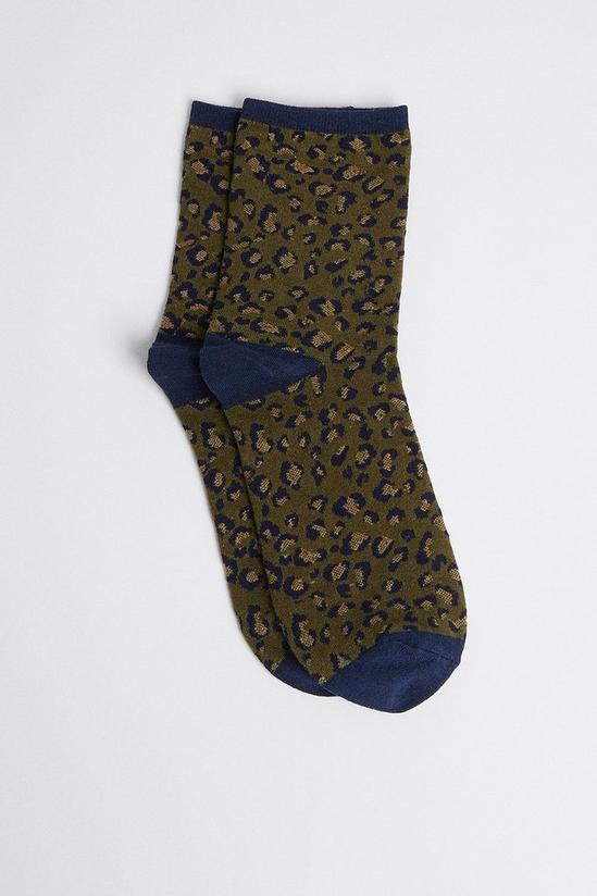 Warehouse Leopard Print Socks 1