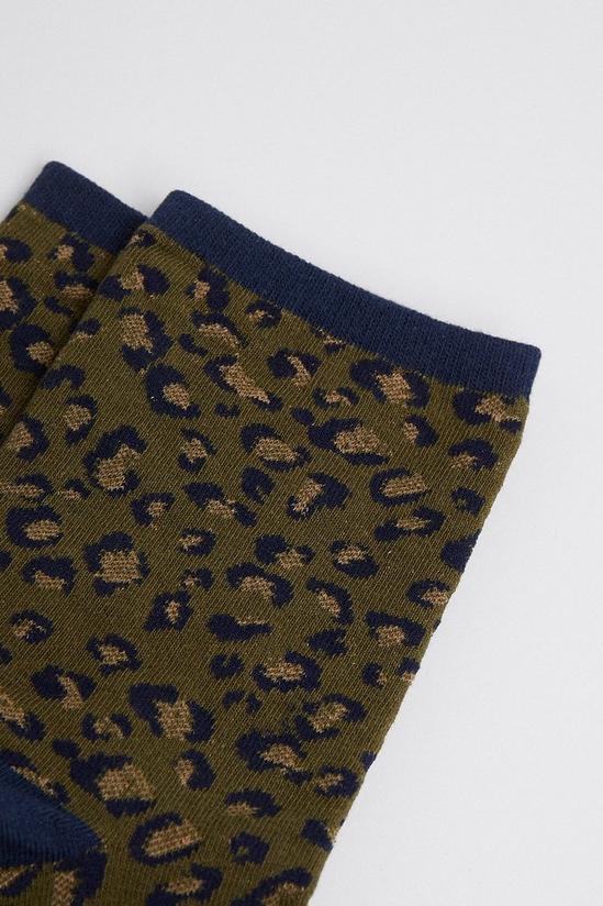 Warehouse Leopard Print Socks 2