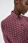 Warehouse Midi Shirt Dress In Geo Print thumbnail 2