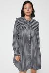 Warehouse Swing Dress In Stripe With Collar thumbnail 1