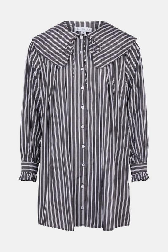 Warehouse Swing Dress In Stripe With Collar 5