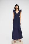 Warehouse Maxi Dress In Cotton With Frill thumbnail 1