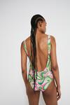 Warehouse Psychedelic Swirl Low Back Swimsuit thumbnail 3