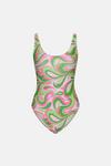 Warehouse Psychedelic Swirl Low Back Swimsuit thumbnail 5