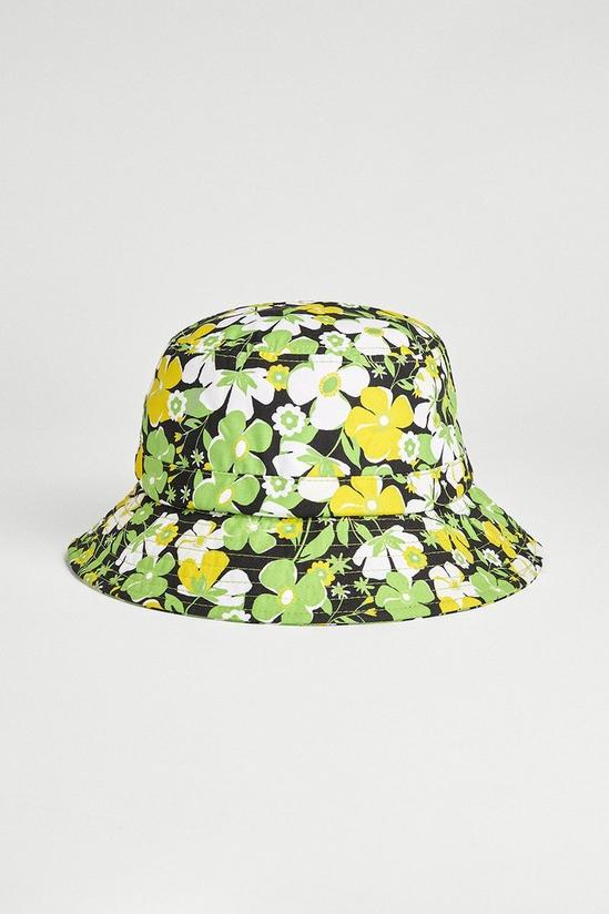 Warehouse Retro Floral Bucket Hat 1