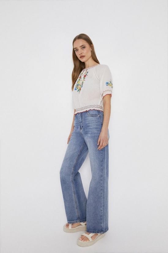 Warehouse Top With Coloured Embroidery 4