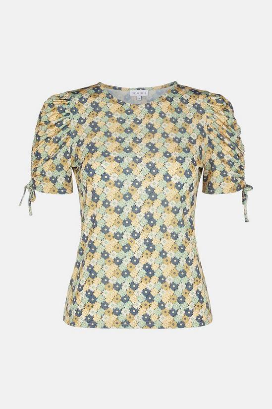 Warehouse Printed Ruched Sleeve Top 5