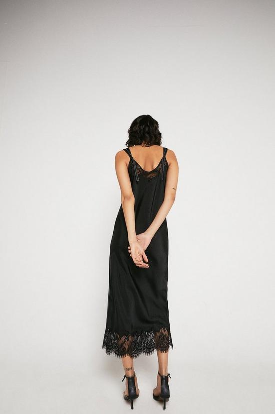 Warehouse Cami Dress With Contrast Stitch & Lace 3