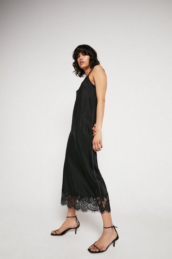 Warehouse Cami Dress With Contrast Stitch & Lace 4