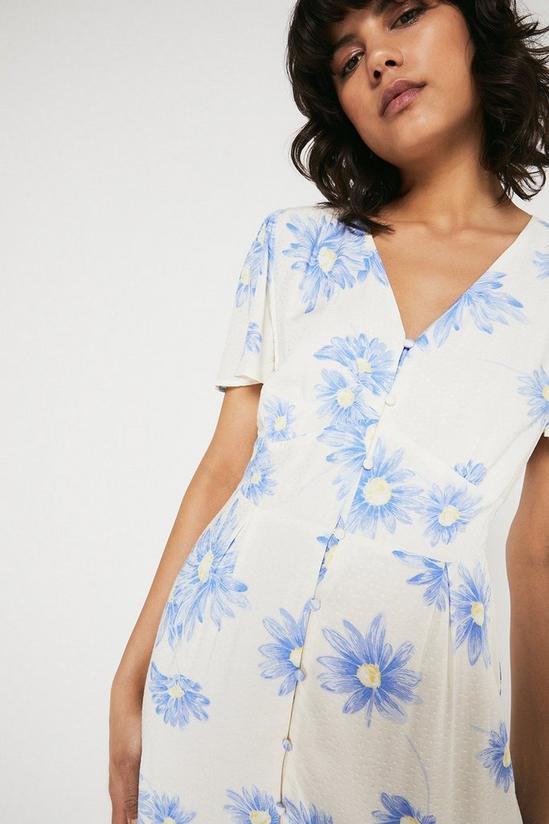 Warehouse Midi Dress In  Painted Floral 2