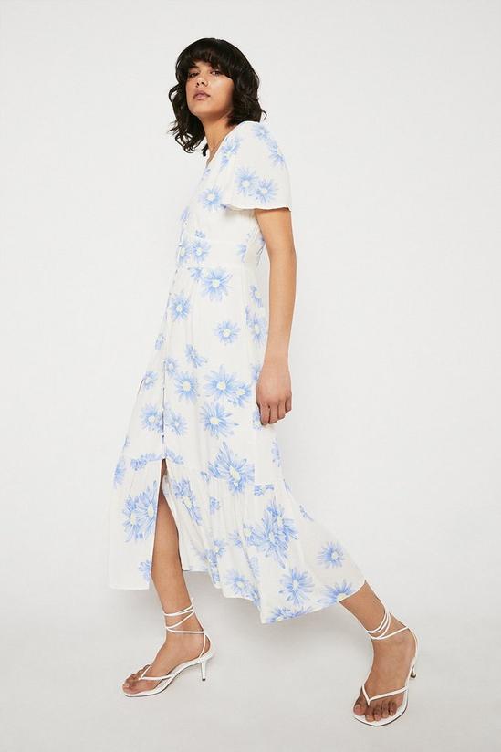 Warehouse Midi Dress In  Painted Floral 4