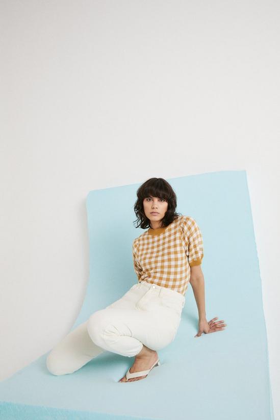 Warehouse Gingham Knit Tee 1