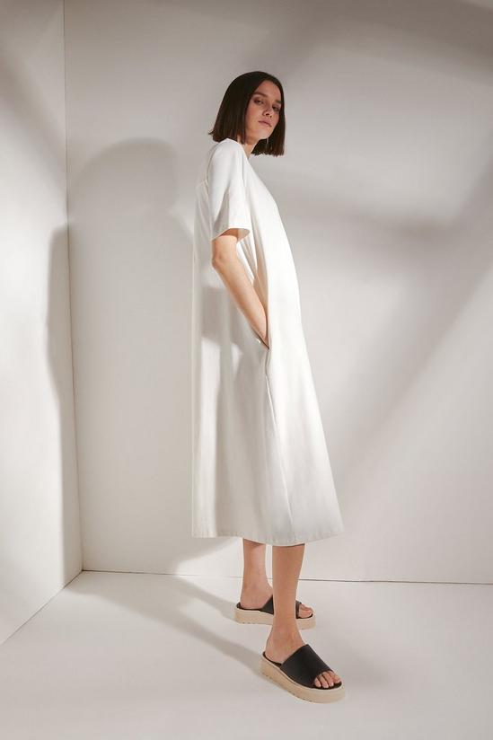 Warehouse Premium Cotton Trapeze Midi Dress 2