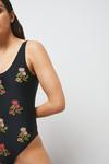 Warehouse Embroidered Floral Scoop Back Swimsuit thumbnail 4