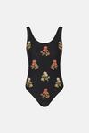 Warehouse Embroidered Floral Scoop Back Swimsuit thumbnail 5