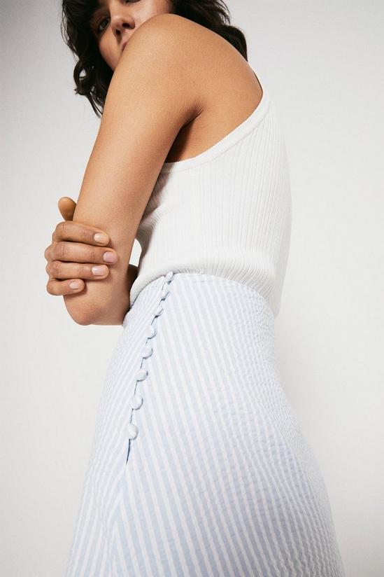 Warehouse Midi Skirt In Textured Stripe 1
