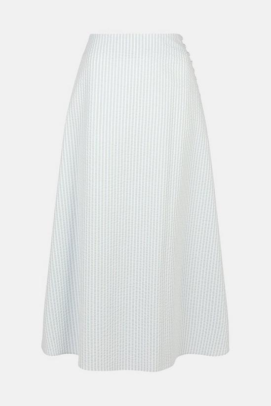 Warehouse Midi Skirt In Textured Stripe 5