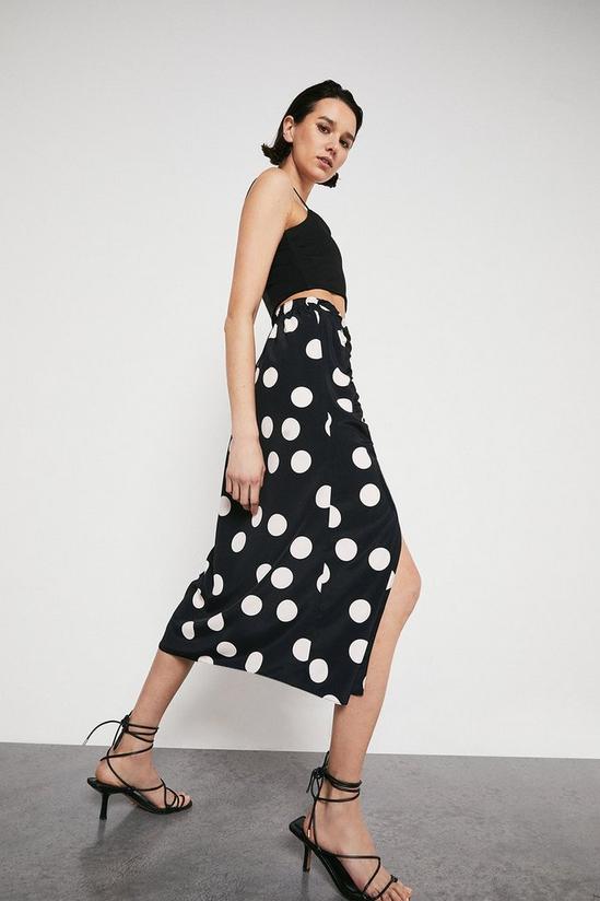 Warehouse Skirt With Ruched Side In Spot 1