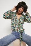 Warehouse Wrap Top In Floral Print thumbnail 4