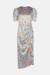 Warehouse Midi Dress In Satin Floral Print thumbnail 5