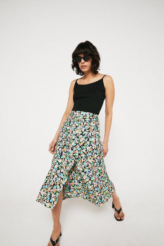 Warehouse Wrap Skirt In Floral Print 2