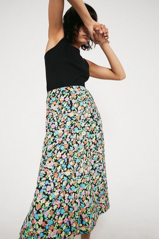 Warehouse Wrap Skirt In Floral Print 4