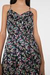 Warehouse Cami Wrap Dress With Frill Front In Print thumbnail 2