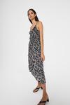 Warehouse Cami Wrap Dress With Frill Front In Print thumbnail 4