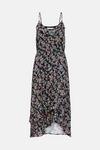 Warehouse Cami Wrap Dress With Frill Front In Print thumbnail 5