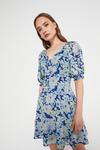 Warehouse Tie Back Dress In Floral thumbnail 1