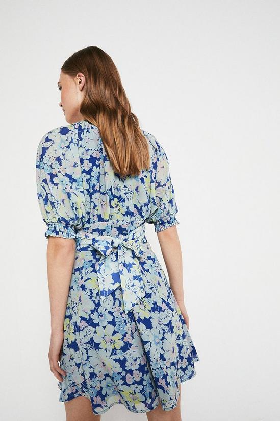 Warehouse Tie Back Dress In Floral 3
