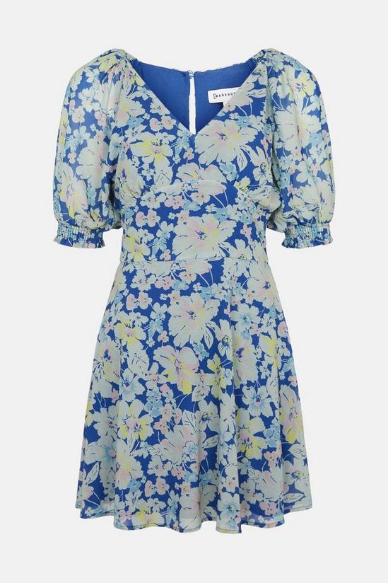 Warehouse Tie Back Dress In Floral 4
