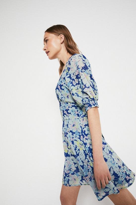 Warehouse Tie Back Dress In Floral 5