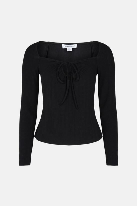 Warehouse Strappy Tie Neck Long Sleeve Top 5